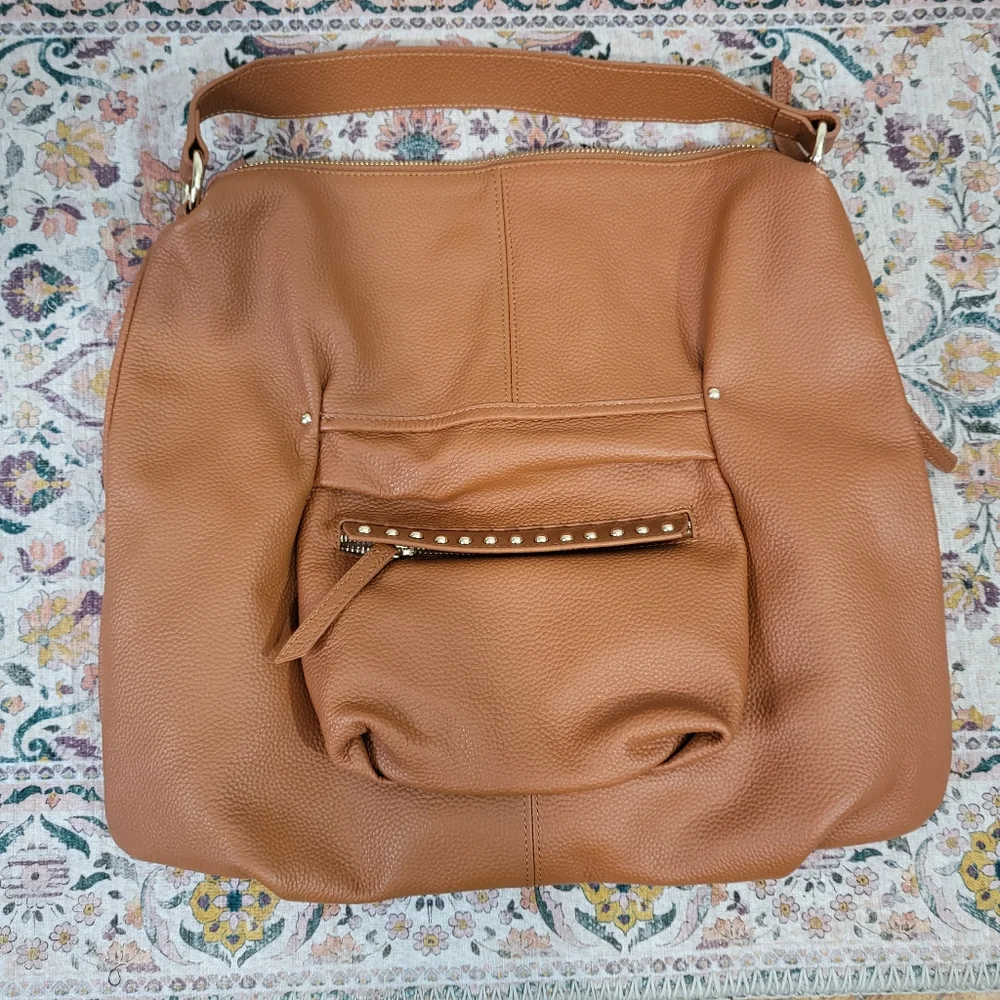 🌜 LAGGO Joyce Hobo Handbag | Soft Leather Purse | Studs Detail